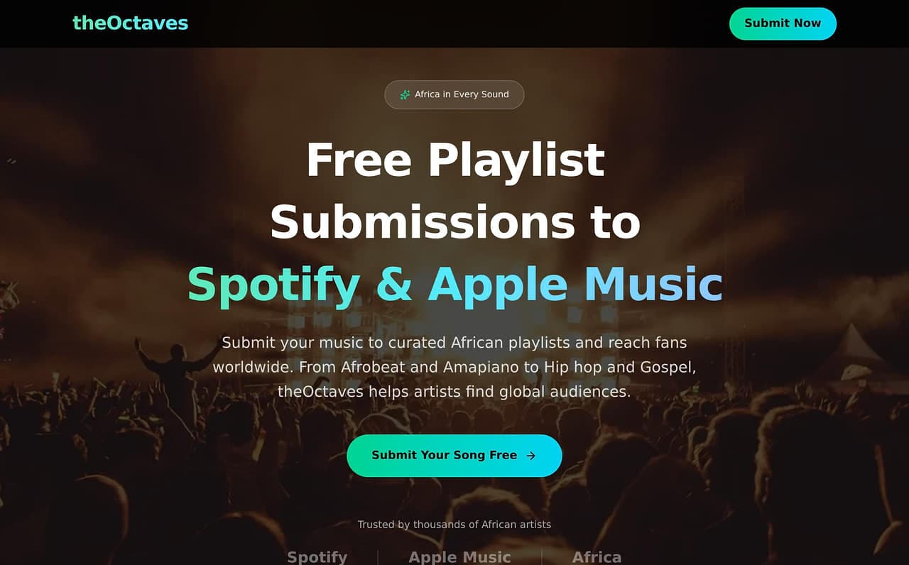 Octaves - Music Playlist Submission Platform